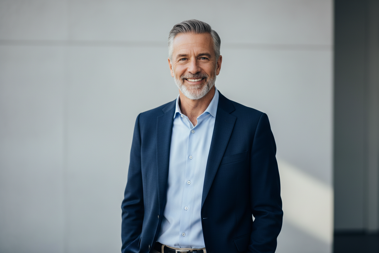 a profile picture of a middle age man